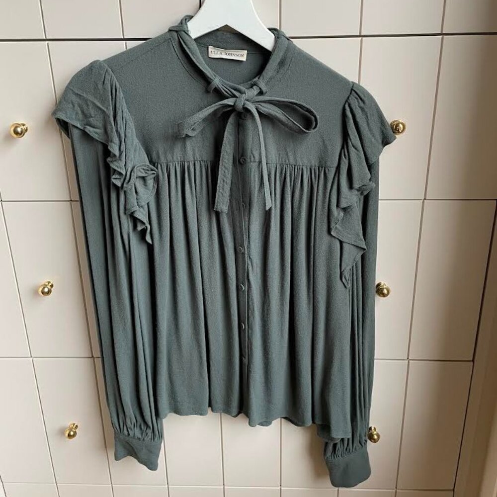 Ulla Johnson Tabitha Ruffle Button Up Blouse